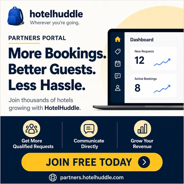 Sign up your hotel with HotelHuddle and Sell More Rooms.